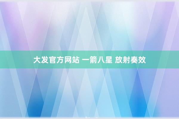 大发官方网站 一箭八星 放射奏效