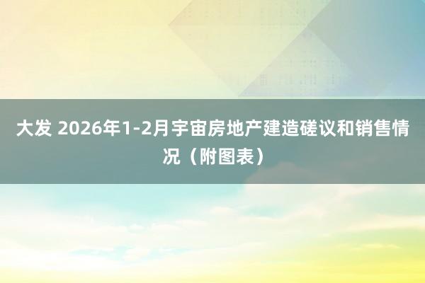 大发 2026年1-2月宇宙房地产建造磋议和销售情况（附图表）