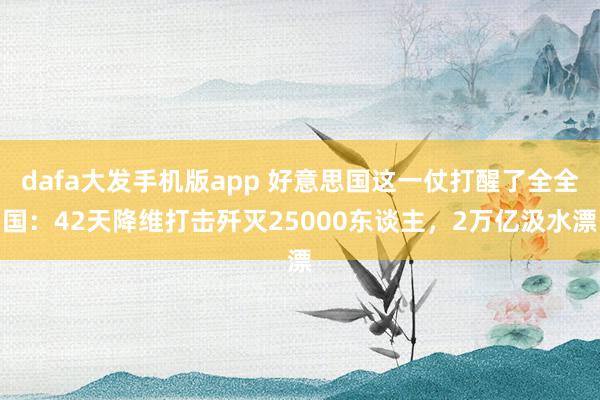 dafa大发手机版app 好意思国这一仗打醒了全全国：42天降维打击歼灭25000东谈主，2万亿汲水漂