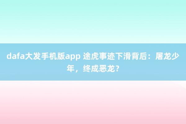 dafa大发手机版app 途虎事迹下滑背后：屠龙少年，终成恶龙？
