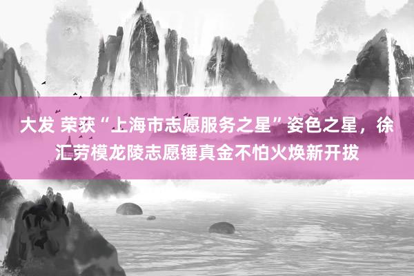 大发 荣获“上海市志愿服务之星”姿色之星，徐汇劳模龙陵志愿锤真金不怕火焕新开拔