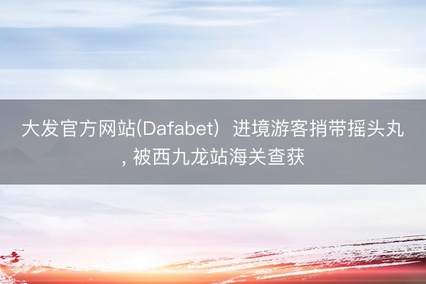 大发官方网站(Dafabet)  进境游客捎带摇头丸， 被西九龙站海关查获